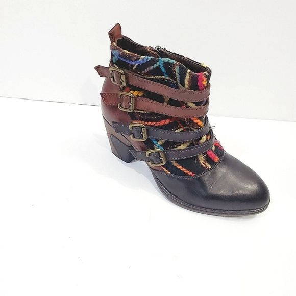 L'artiste Leather Boho Colorful Redding Boots, Size EU 36: US 5.5-6, Heel:2.5” - Picture 2 of 12